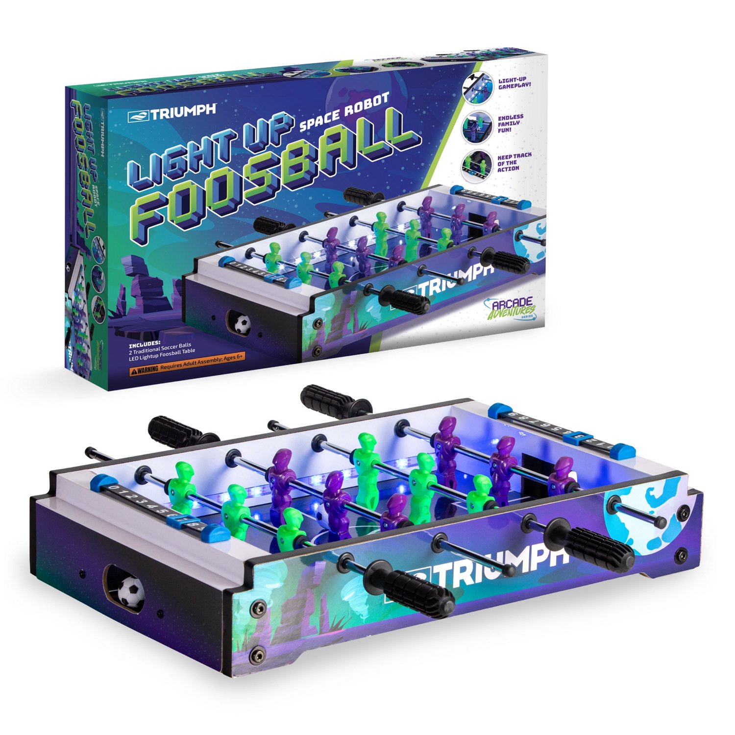 Triumph Arcade Adventures 20 in Light Up Space Robot Foosball                                                                    - view number 1 selected