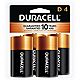 Duracell CopperTop D Alkaline Batteries 4-Pack                                                                                   - view number 1 selected