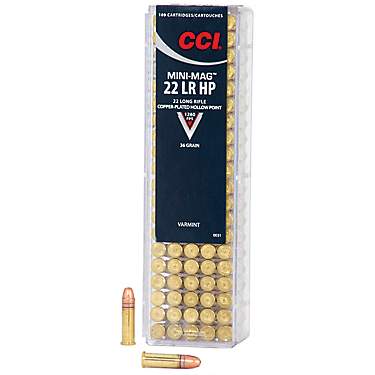 CCI Mini-Mag .22 LR Copper-Plated Hollow Point Ammunition - 100 Rounds                                                          