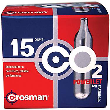 Crosman Copperhead Powerlet 12-Gram CO2 Cartridges 15-Pack                                                                      