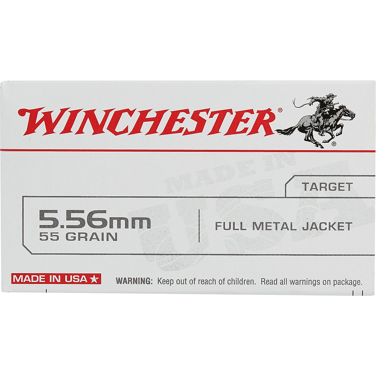 Winchester USA Full Metal Jacket 5.56 x 45 mm 55- Rifle Ammunition                                                               - view number 1
