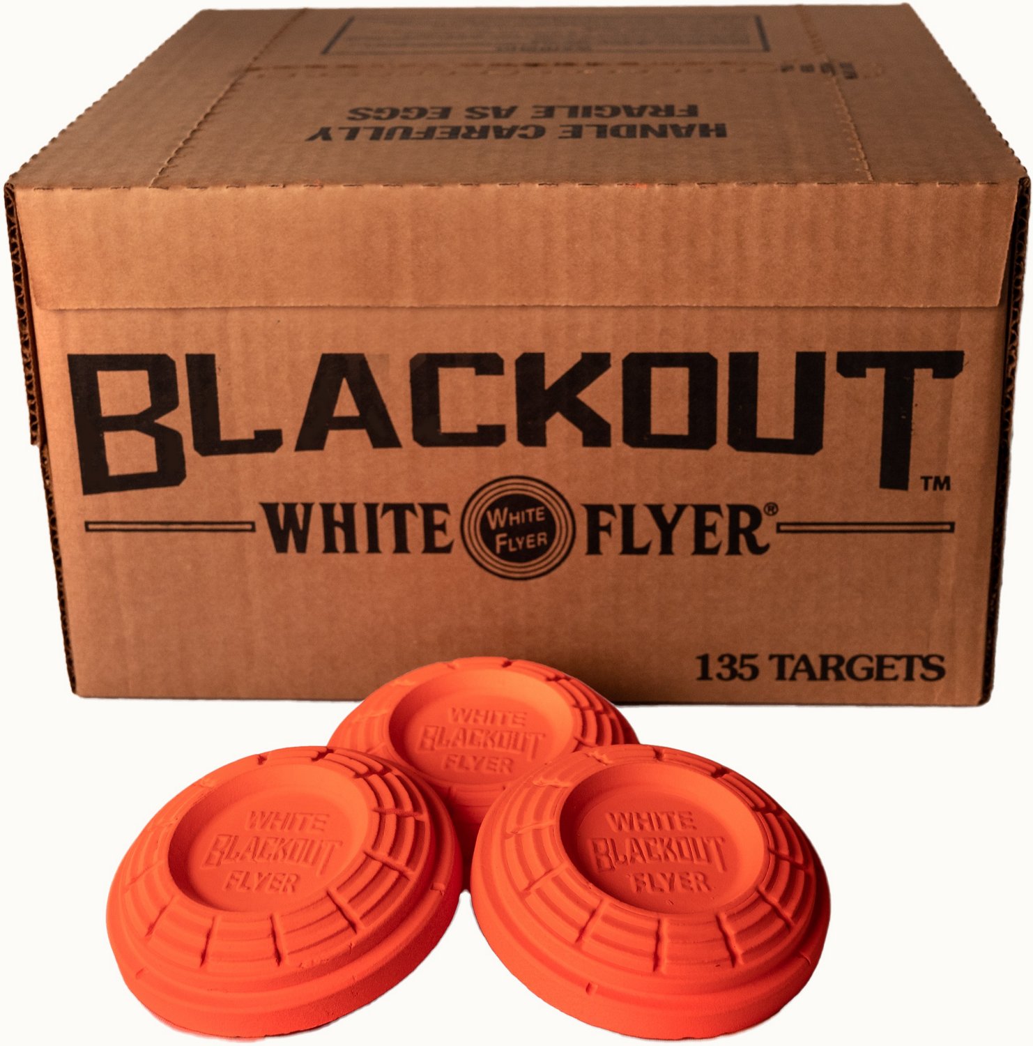 White Flyer BLACKOUT All Orange Targets, 108mm, 135ct                                                                            - view number 1 selected