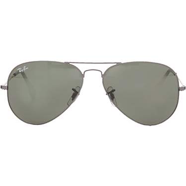 Ray-Ban Aviator Large Neutral Gray Metal Sunglasses                                                                             