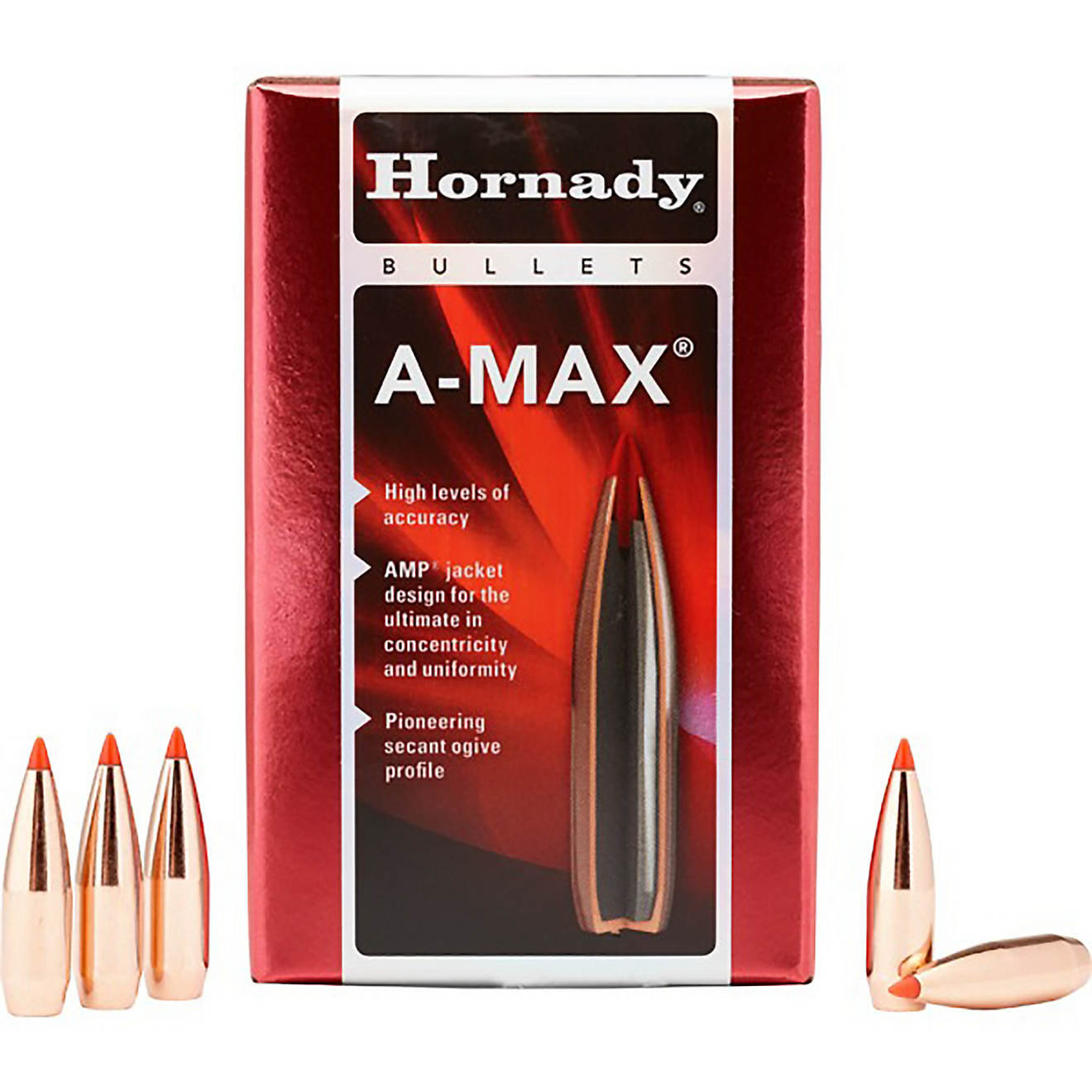 Hornady A-MAX .30 168-Grain Rifle Bullets                                                                                        - view number 1