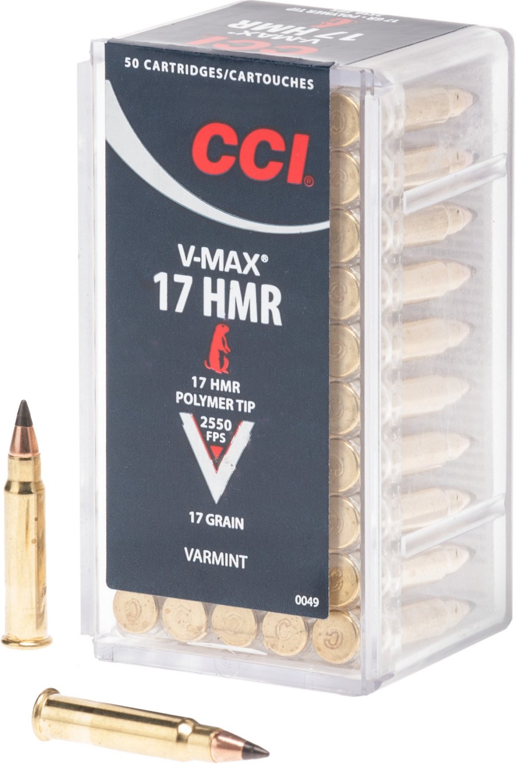 CCI V-MAX .17 HMR 17-Grain Rifle Ammunition - 50 Rounds                                                                          - view number 1 selected