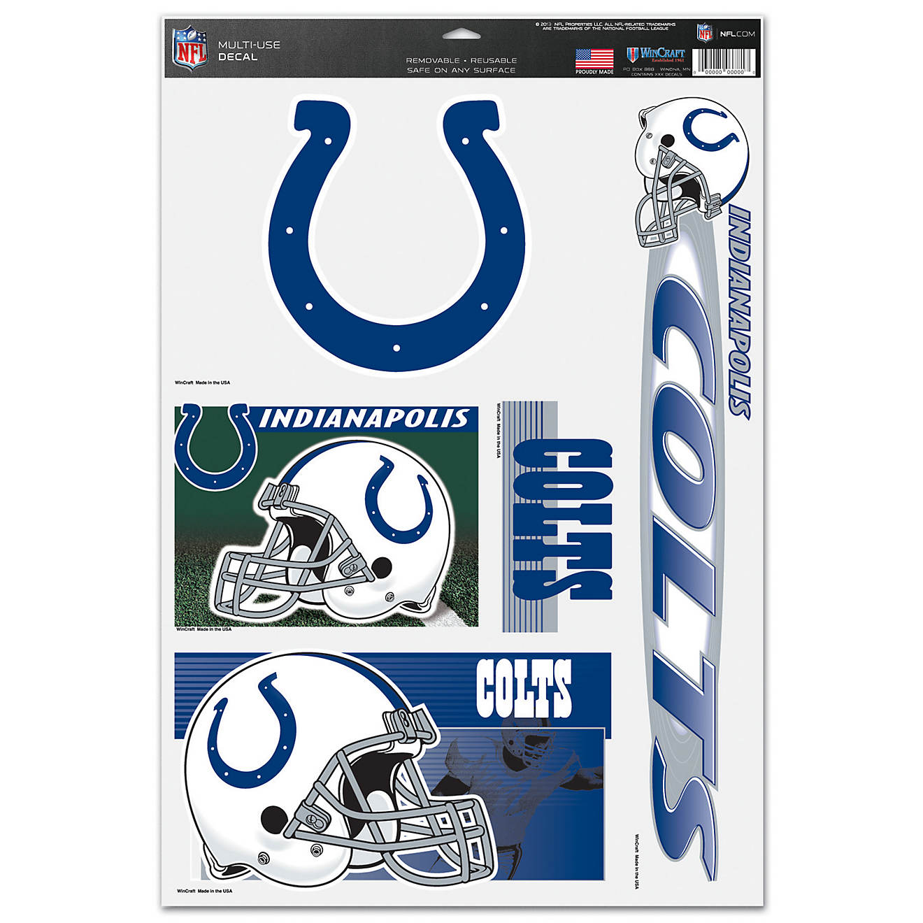 WinCraft Indianapolis Colts 11" x 7" Multiuse Decal                                                                              - view number 1