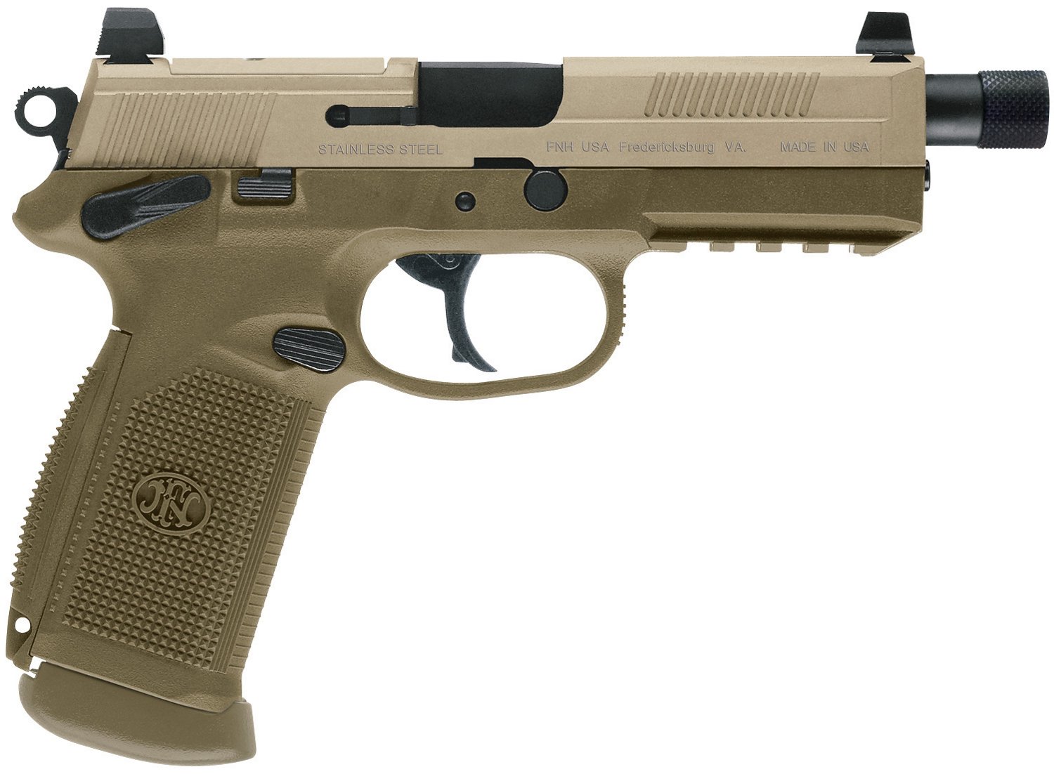 FN FNX-45 Threaded FDE NS 45 ACP Full-Sized 15-Round Pistol                                                                      - view number 1 selected