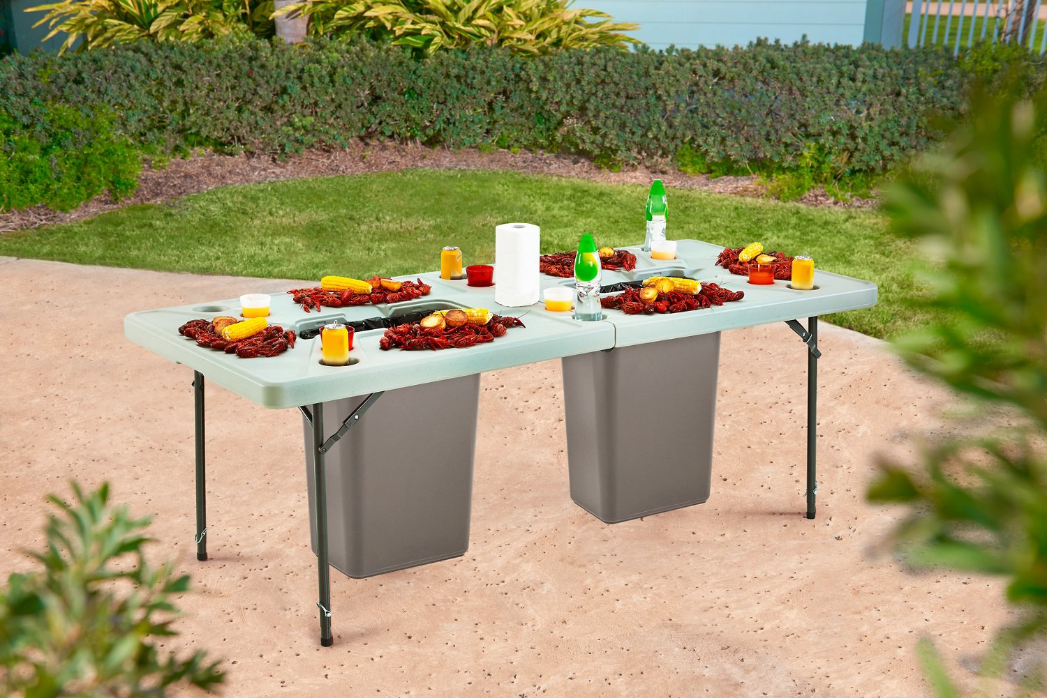 Academy Sports + Outdoors 7 ft Folding Cookout Table                                                                             - view number 9