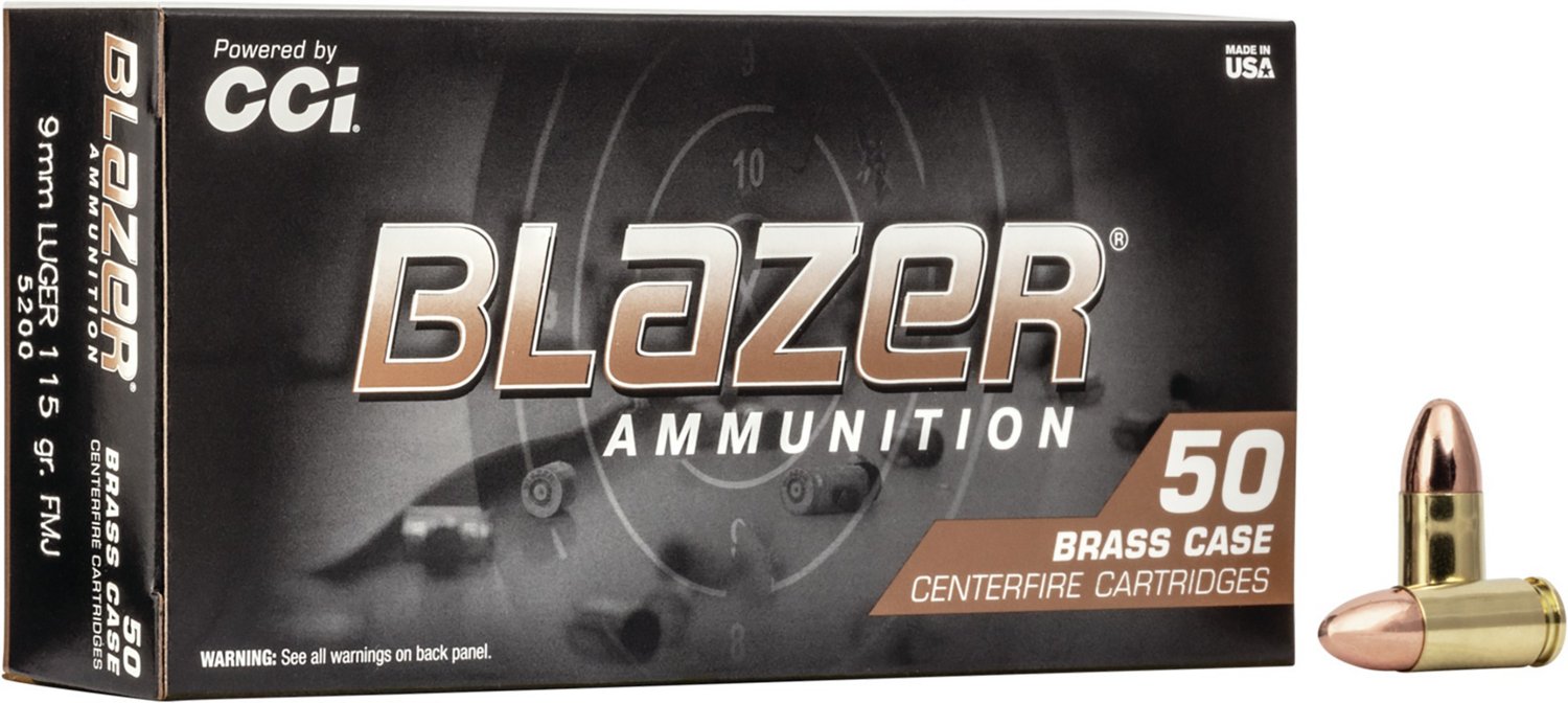 Blazer Brass 9mm Luger 115-Grain FMJ Centerfire Pistol Ammunition                                                                - view number 1 selected