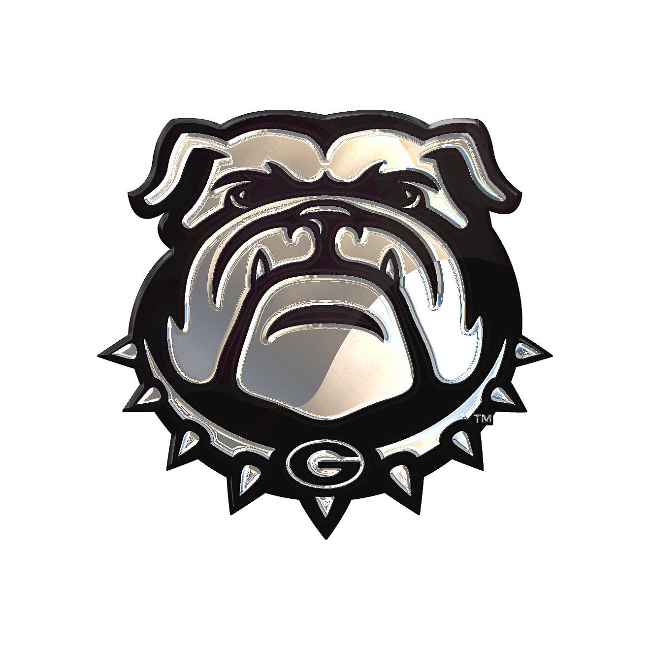 Stockdale University of Georgia Chrome Logo Auto Emblem                                                                          - view number 1