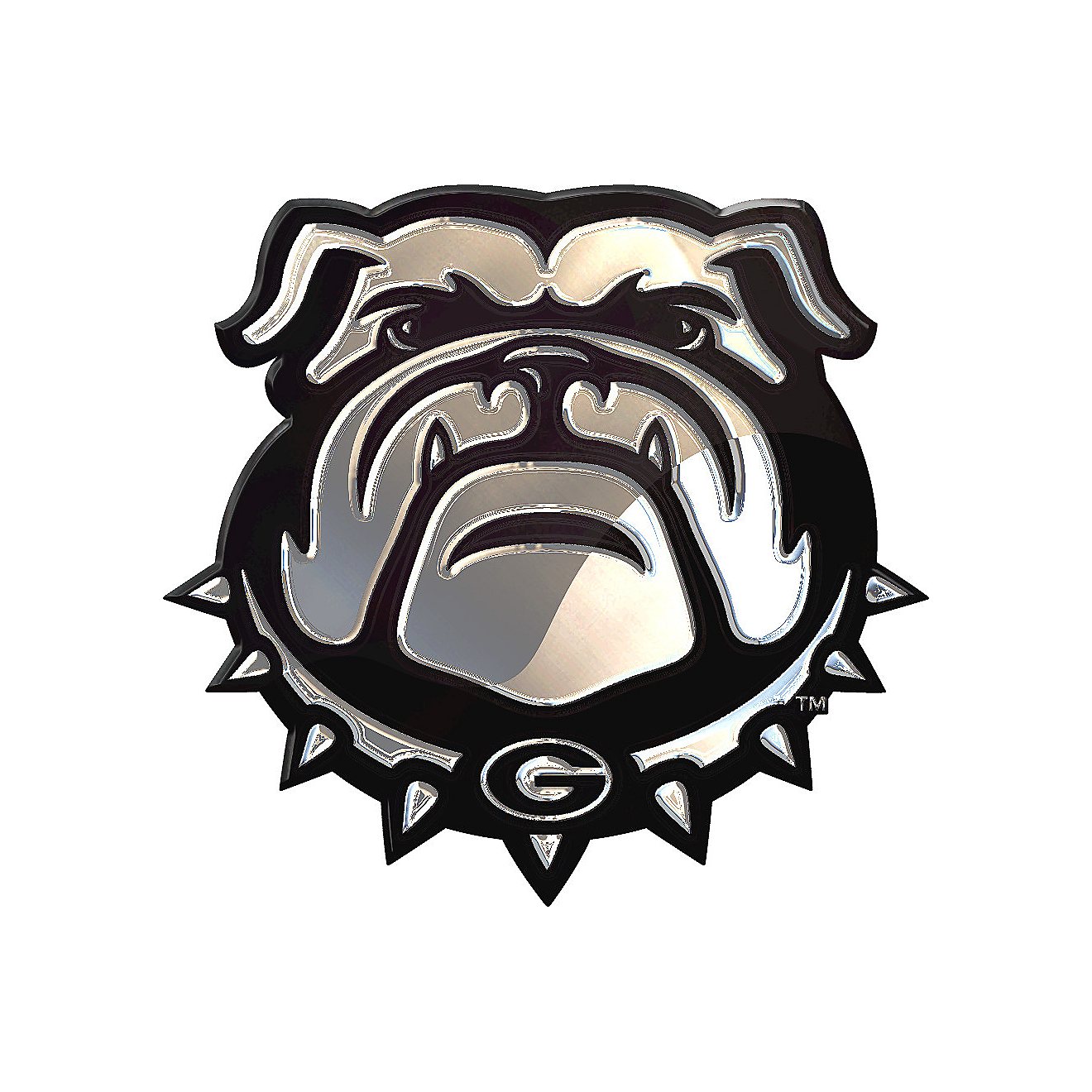 Stockdale University of Georgia Chrome Logo Auto Emblem                                                                          - view number 1
