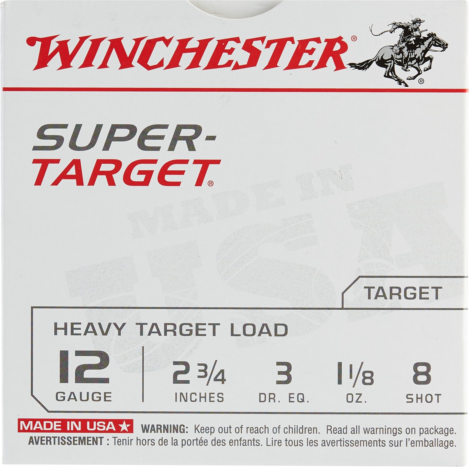 Winchester Target Load 12 Gauge 8 Shotshells - 25 Rounds                                                                         - view number 1 selected