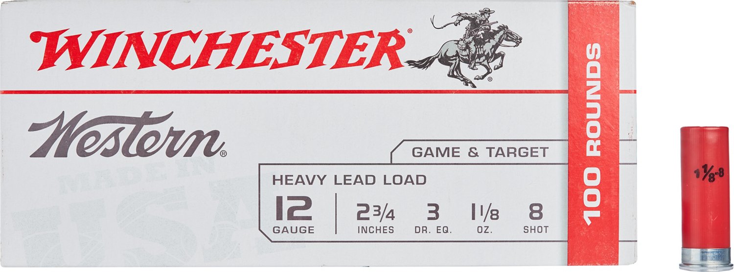 Winchester Western Target and Field Load 12 Gauge 8 Shotshells - 100 Rounds                                                      - view number 2
