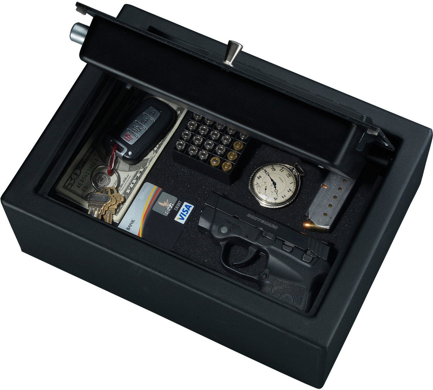 Stack-On 2-Handgun Personal Drawer Safe with Electronic Keypad and Alarm eLock                                                   - view number 3