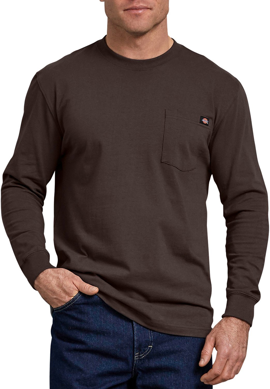 Dickies Men's Heavyweight Crew Neck Long Sleeve T-shirt                                                                          - view number 1 selected