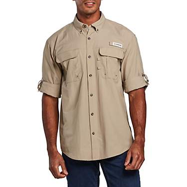 Magellan Outdoors Men's Laguna Madre Solid Long Sleeve Fishing Shirt                                                            