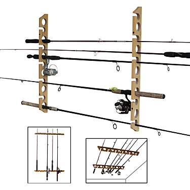 2-Piece 3-in1 11-Rod Wall or Ceiling Rod Rack                                                                                   