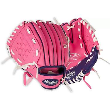 Rawlings Girls' Players 9 in T-ball Utility Glove                                                                               