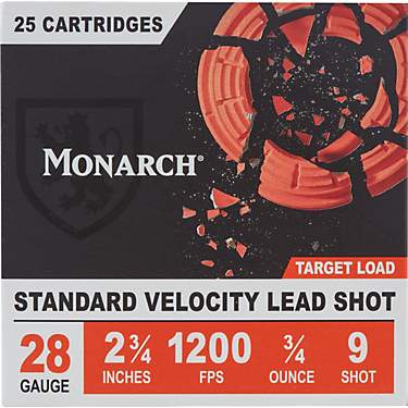 Monarch Target Load 28 Gauge Shotshells - 25 Rounds                                                                             
