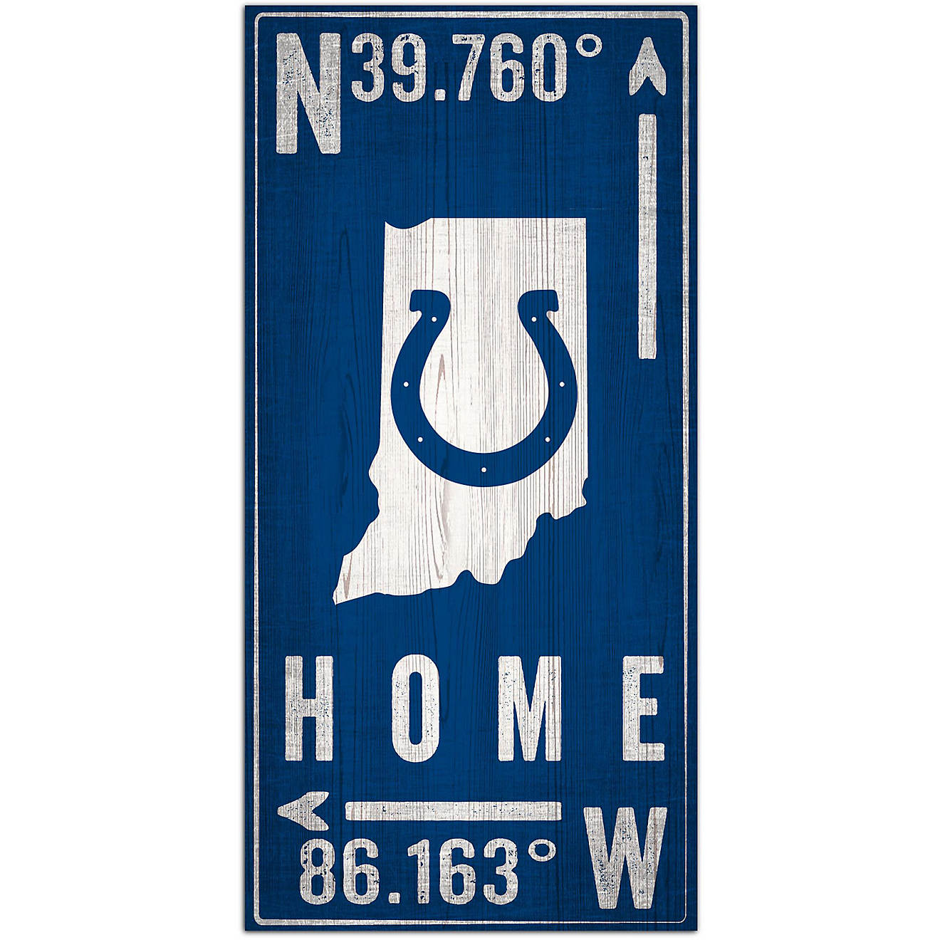 Fan Creations Indianapolis Colts Coordinate 6 in x 12 in Sign                                                                    - view number 1