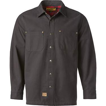 Brazos Men's Contractor Duck Canvas Flannel Lined Shirt Jacket                                                                  