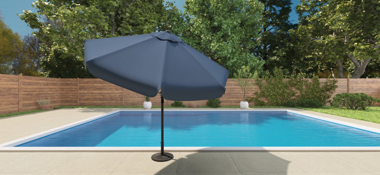 Mosaic Solid 9 ft Patio Umbrella with Closure Strap                                                                              - view number 5