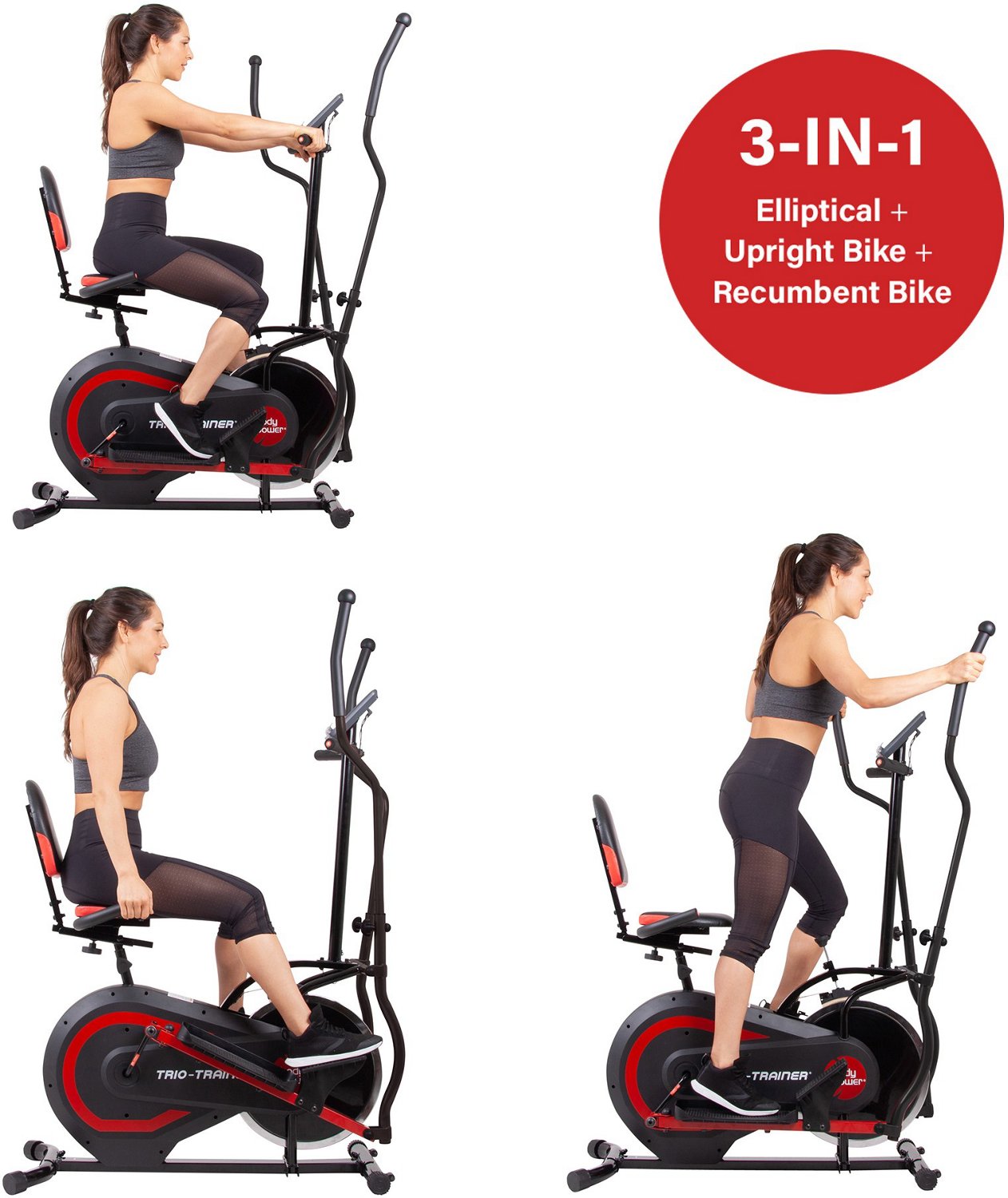 Body Power Trio-Trainer 3 In 1 Elliptical Stationary And Recumbent Bike                                                          - view number 7