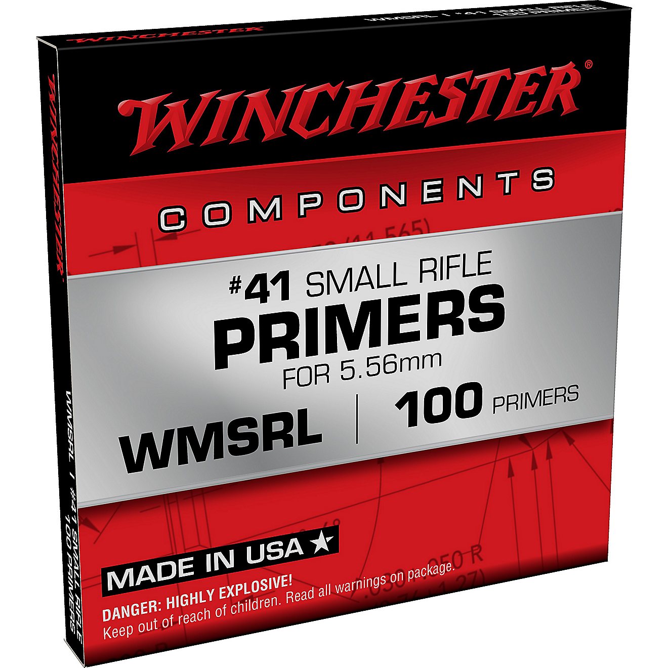 Winchester 5.56 Small Rifle Centerfire Primers 100-Pack                                                                          - view number 1