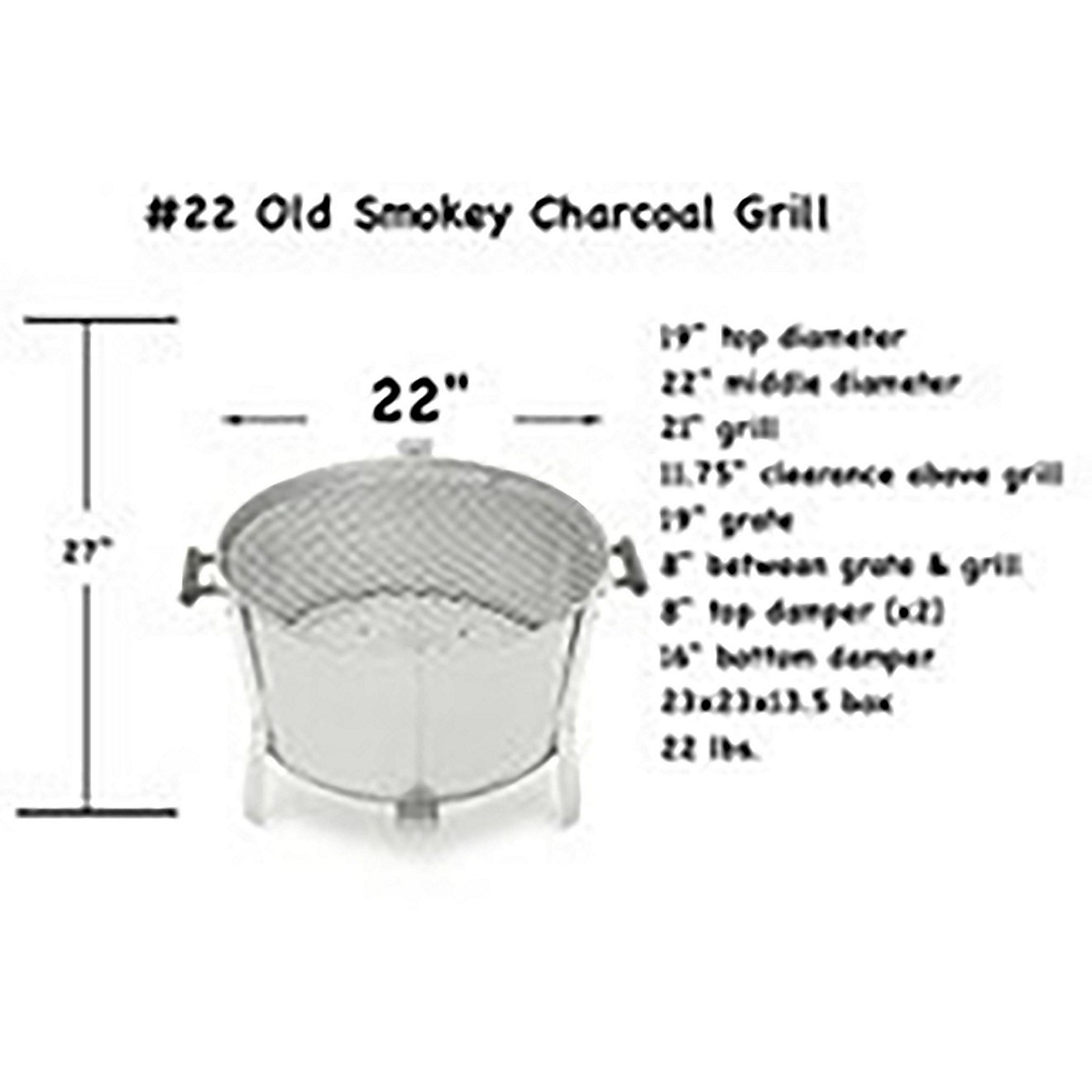 Old Smokey Jumbo Charcoal Grill                                                                                                  - view number 2