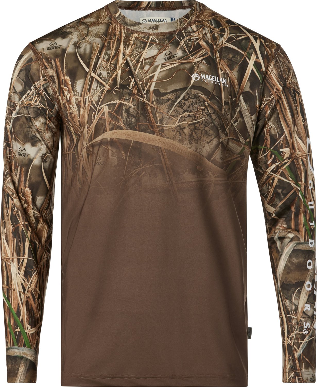 Magellan Outdoors Men's HuntGear RealTree Max7 Ombre Long Sleeve Crew T-shirt                                                    - view number 1 selected
