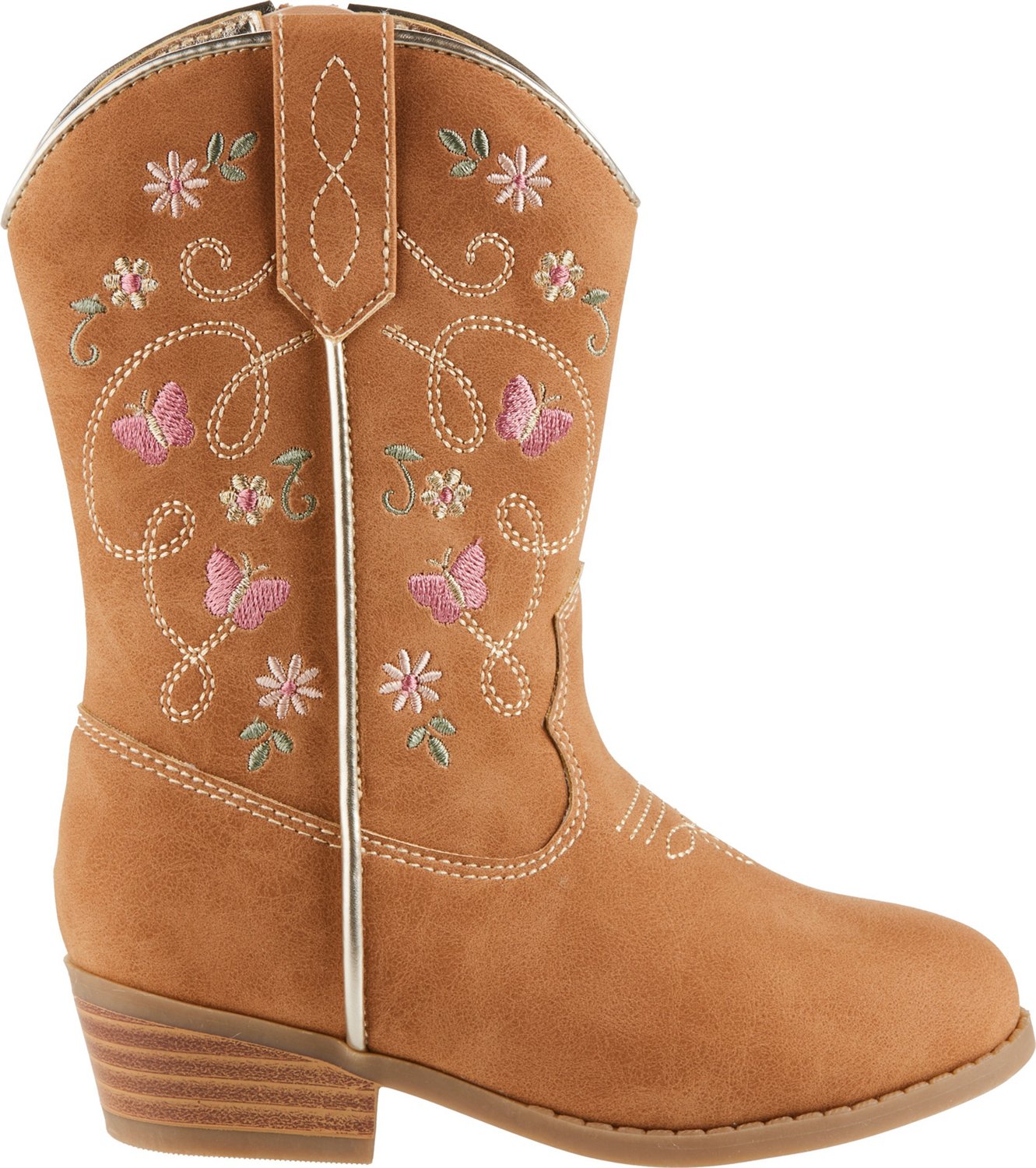 Magellan Outdoors Toddlers' Butterfly Embroidered Western Boots                                                                  - view number 5
