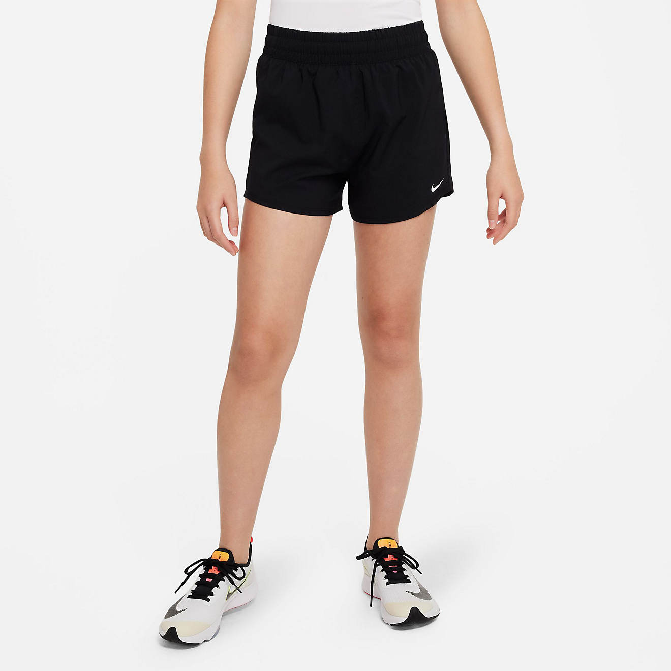 Nike Girls' One Dri-FIT High-Waisted Woven Training Shorts                                                                       - view number 1