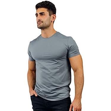 Barbell Apparel Men's Fitted Drop Hem Short Sleeve T-shirt                                                                      