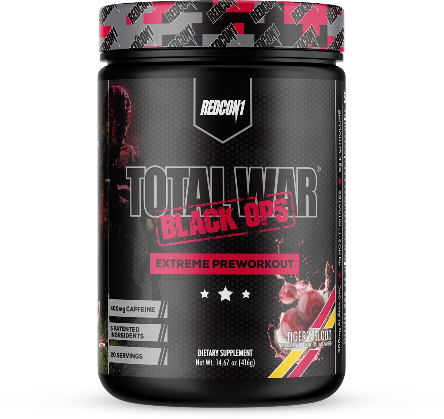 Redcon1 Total War Black Ops Tigers Blood Pre Workout Supplement                                                                  - view number 1 selected