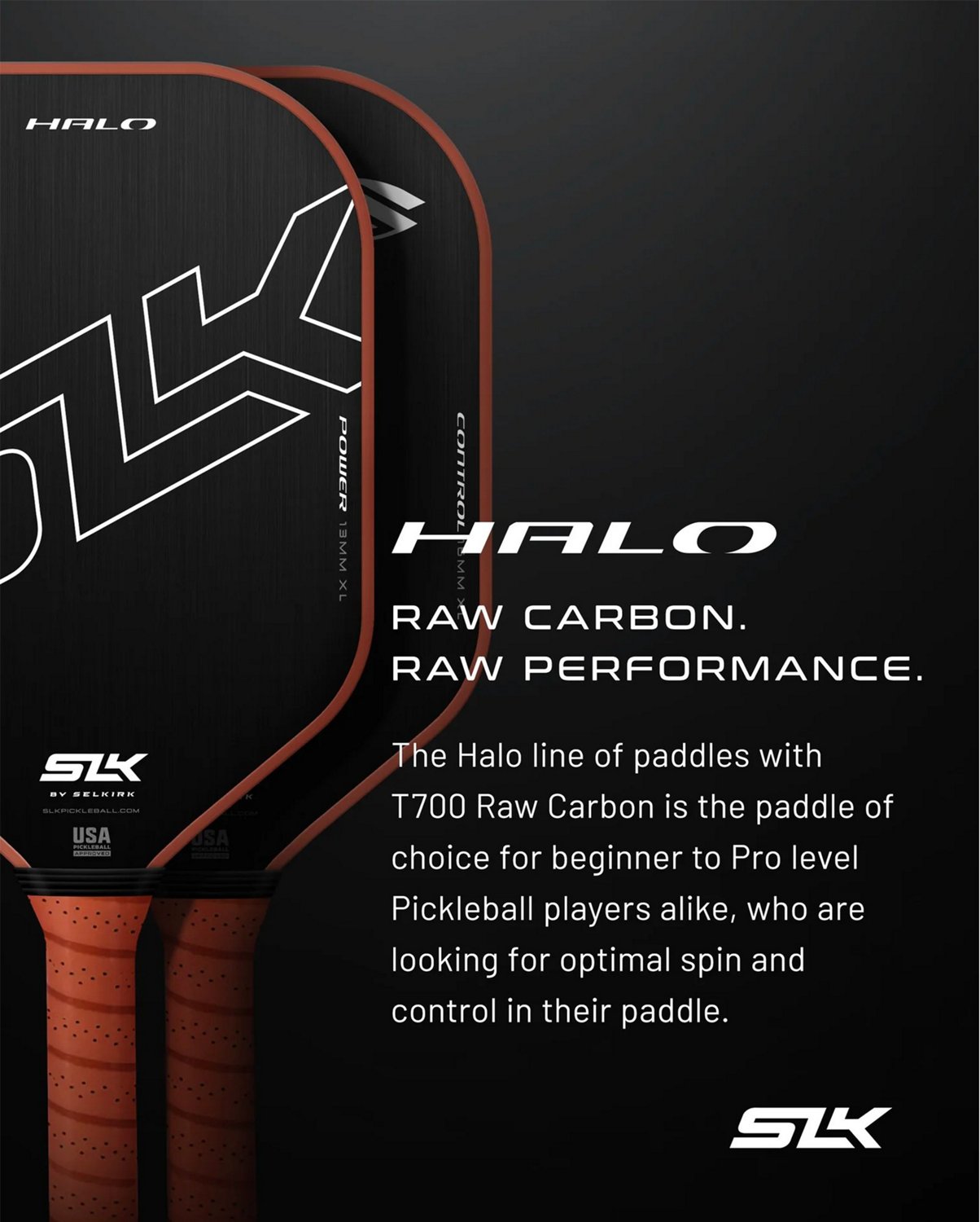 Selkirk Sport Halo Power Max Raw Carbon Paddle                                                                                   - view number 3