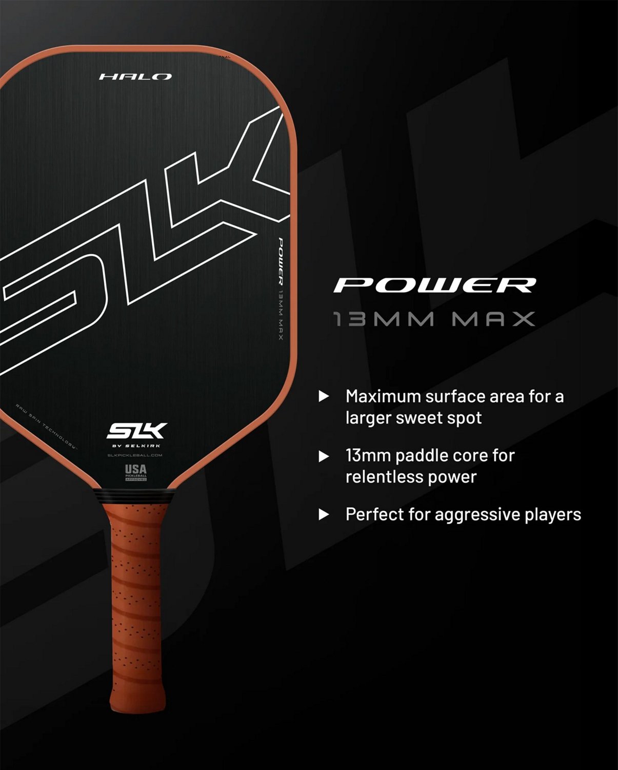 Selkirk Sport Halo Power Max Raw Carbon Paddle                                                                                   - view number 5
