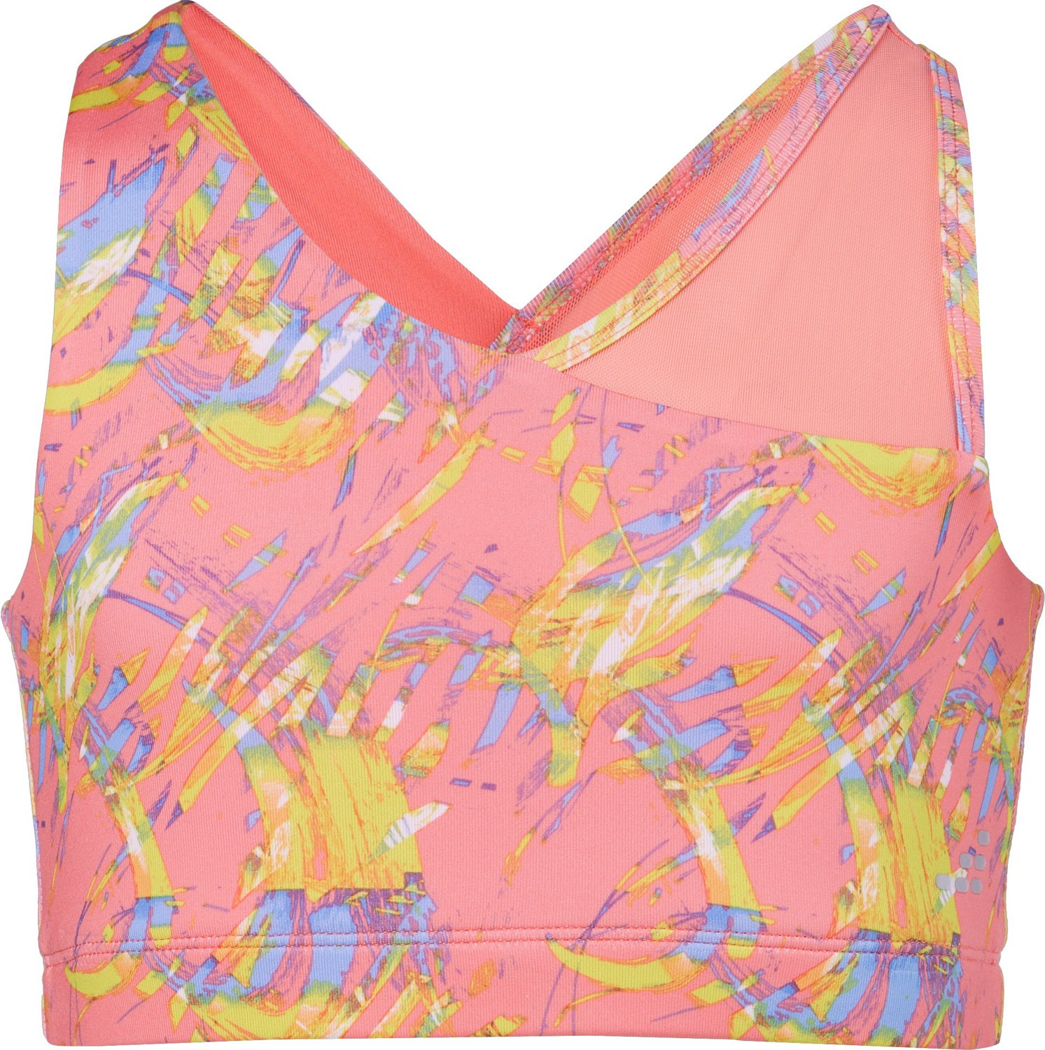 BCG Girls' Mesh Cut-Out Printed Training Bra                                                                                     - view number 1 selected
