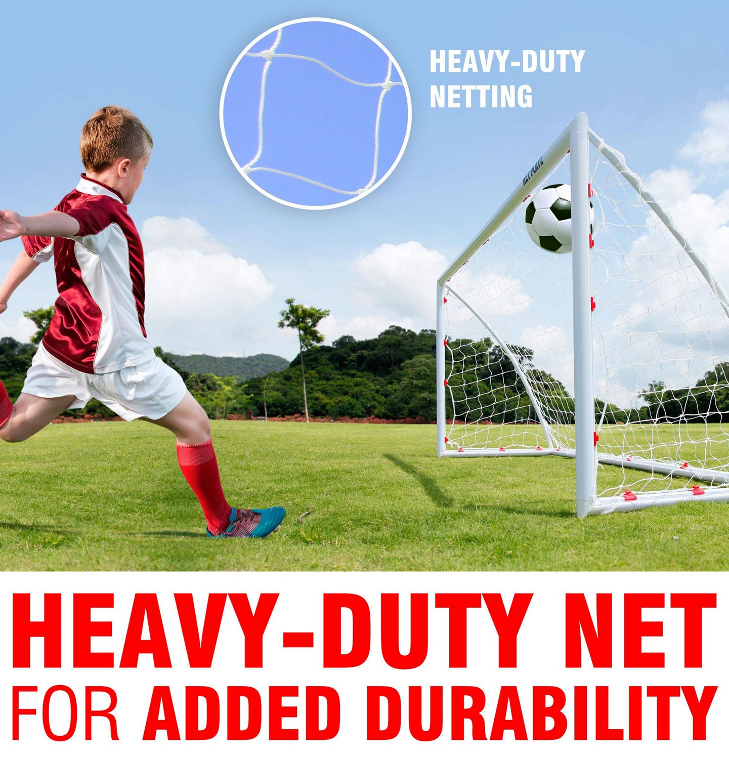 NetPlayz 8 ft x 3 ft x 4 ft High-Strength PVC Soccer Goal                                                                        - view number 6