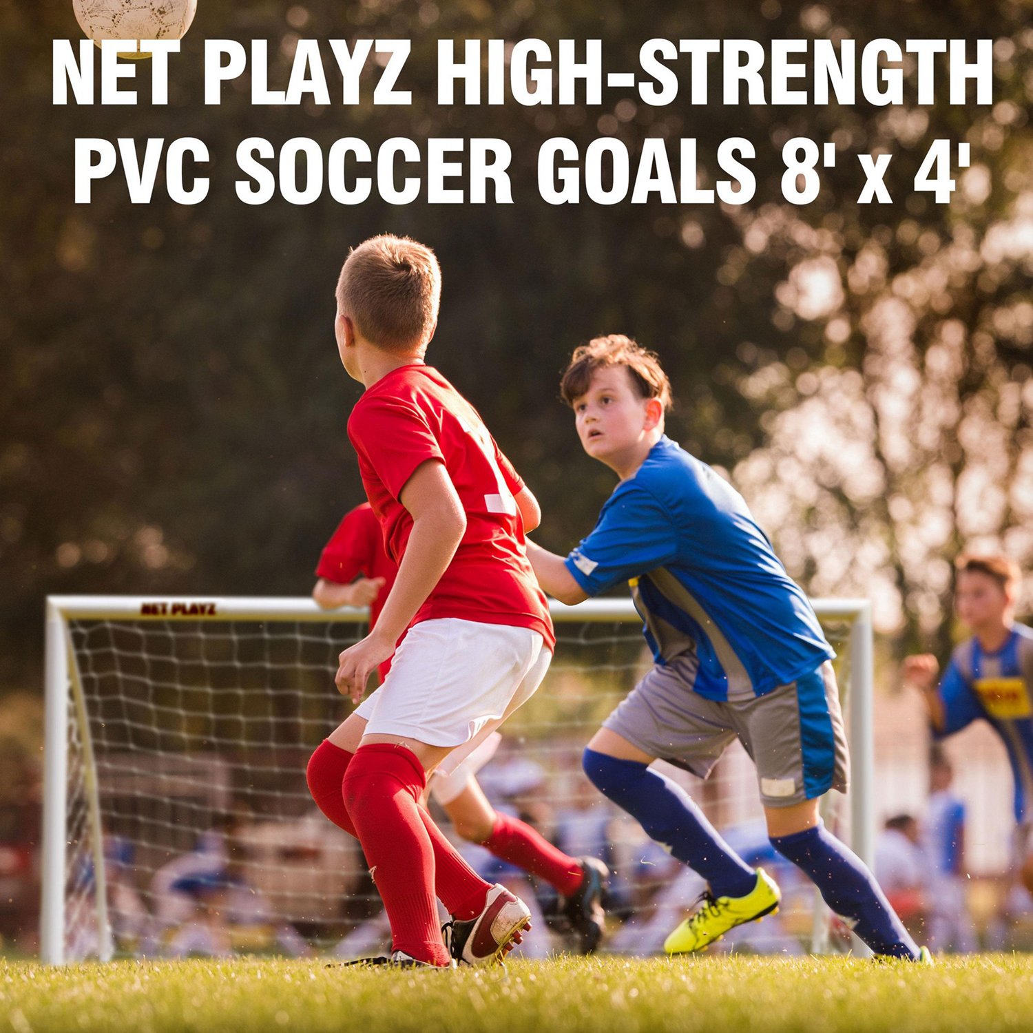 NetPlayz 8 ft x 3 ft x 4 ft High-Strength PVC Soccer Goal                                                                        - view number 7