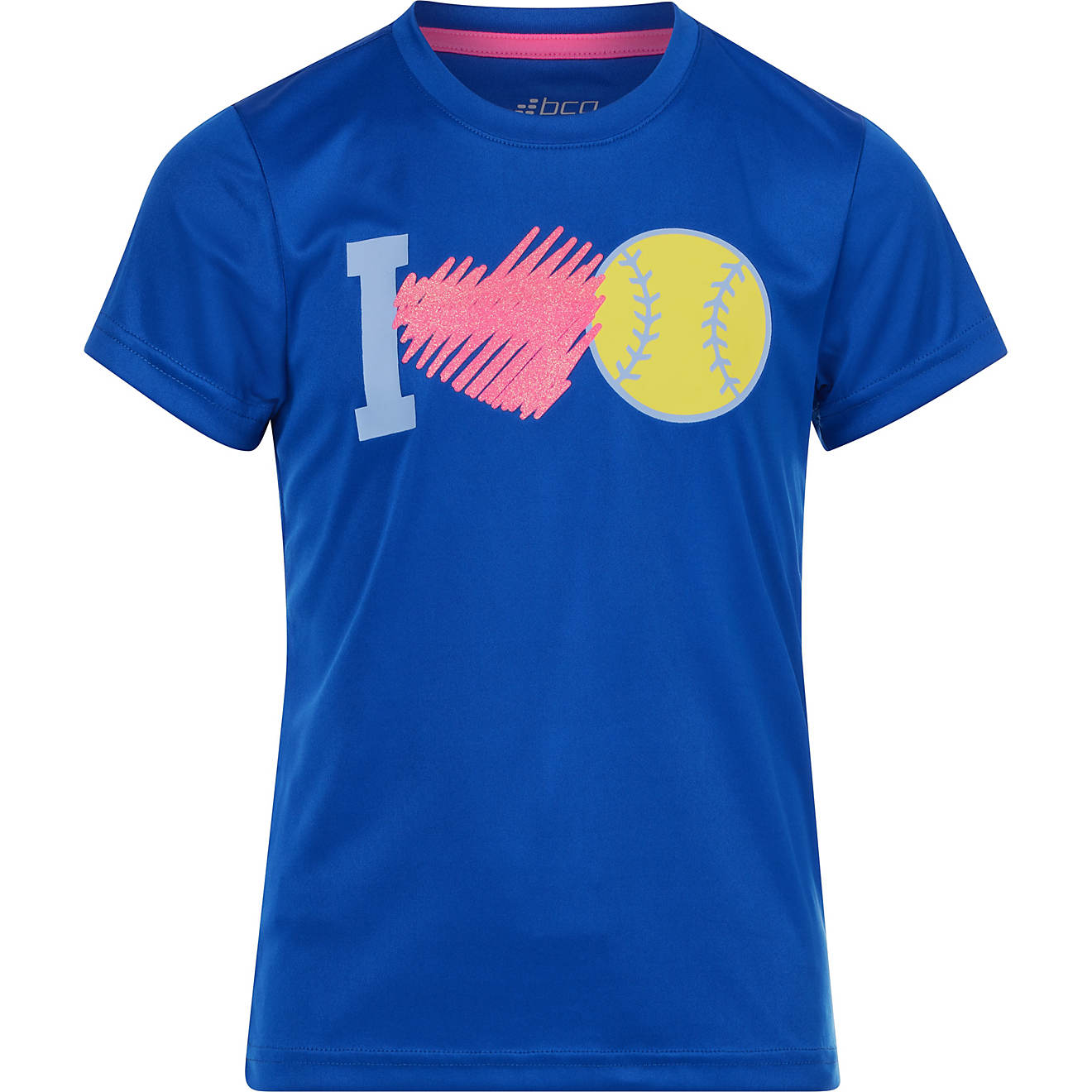 BCG Girls' Training Turbo Heart Softball T-shirt                                                                                 - view number 1