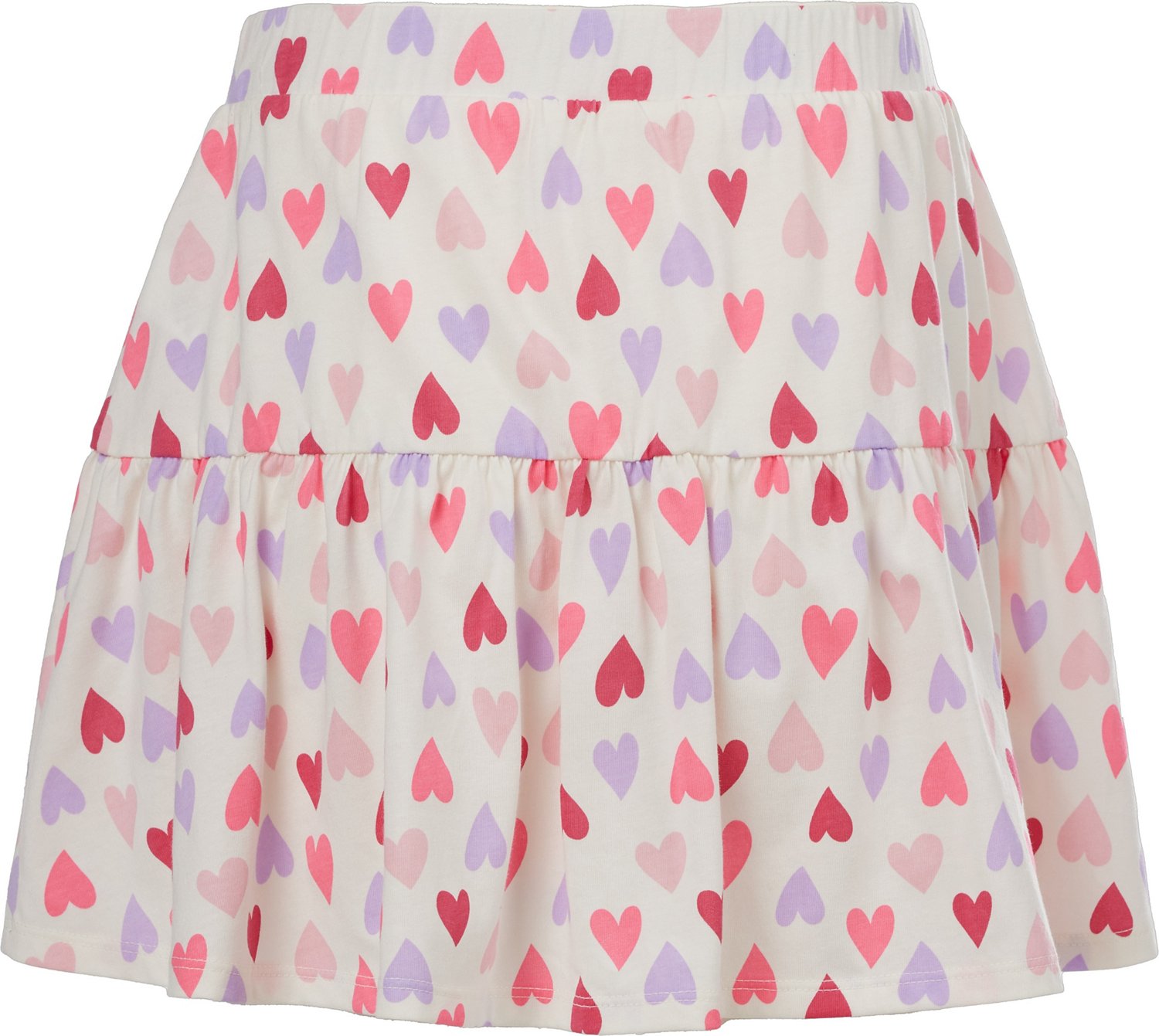 BCG Girls' Tiered Knit Printed Skort                                                                                             - view number 2