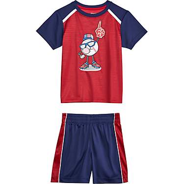 BCG Toddler Boys' Baseball Finger Short Sleeve T-shirt and Shorts Set                                                           