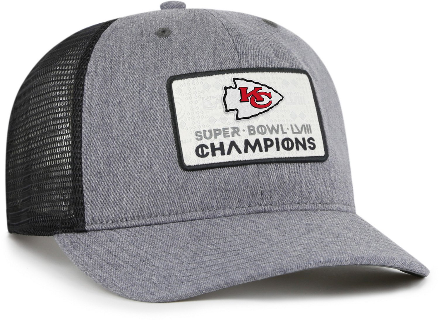 47 Brand Adult Chiefs Super Bowl LVIII Champs Square Trucker Cap                                                                 - view number 2