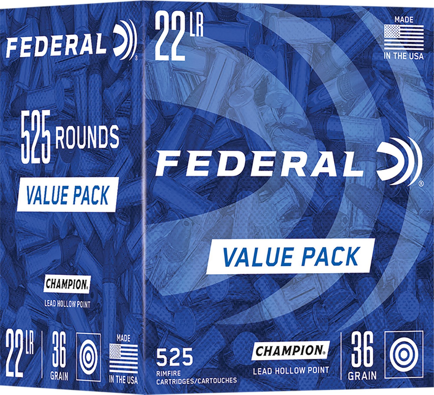 Federal Champion .22 LR 36-Grain Lead Hollow Point Ammunition - 525 Rounds                                                       - view number 1 selected