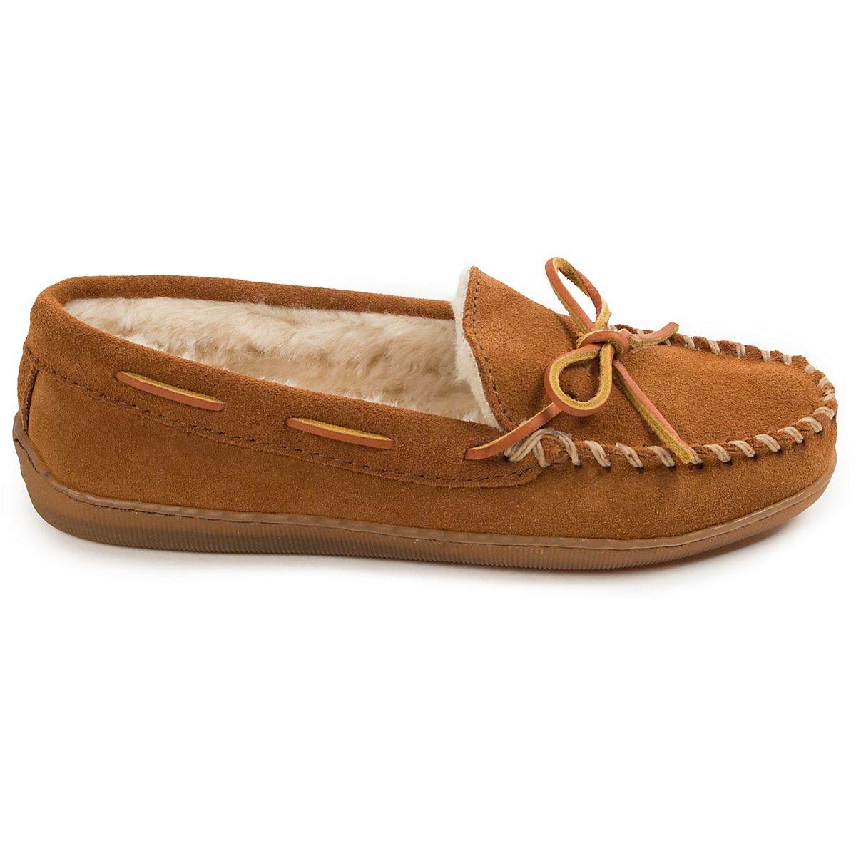 Minnetonka Womens Pile Lined Hardsole Moccasin Slippers Academy