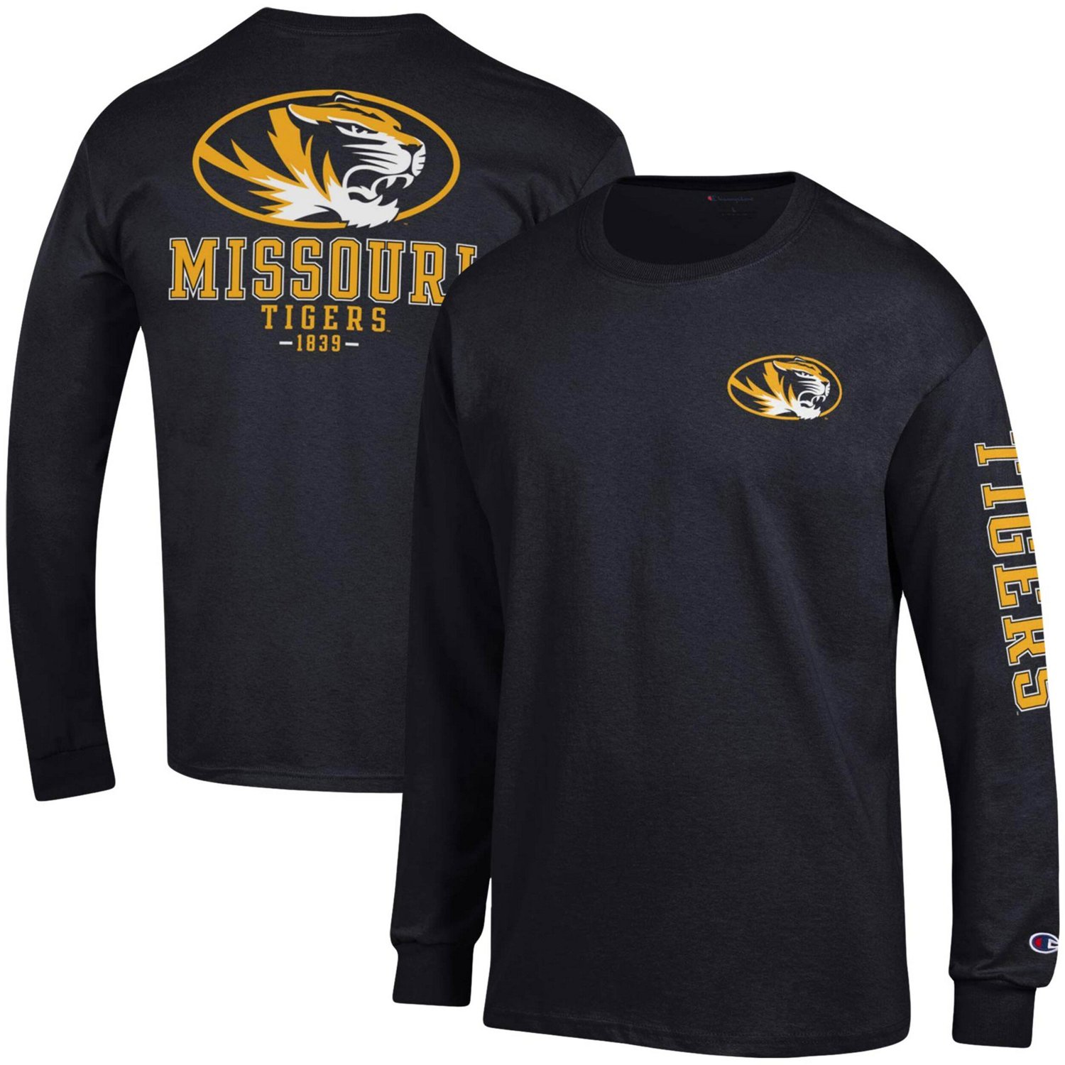 Champion Missouri Tigers Team Stack Long Sleeve T Shirt Academy