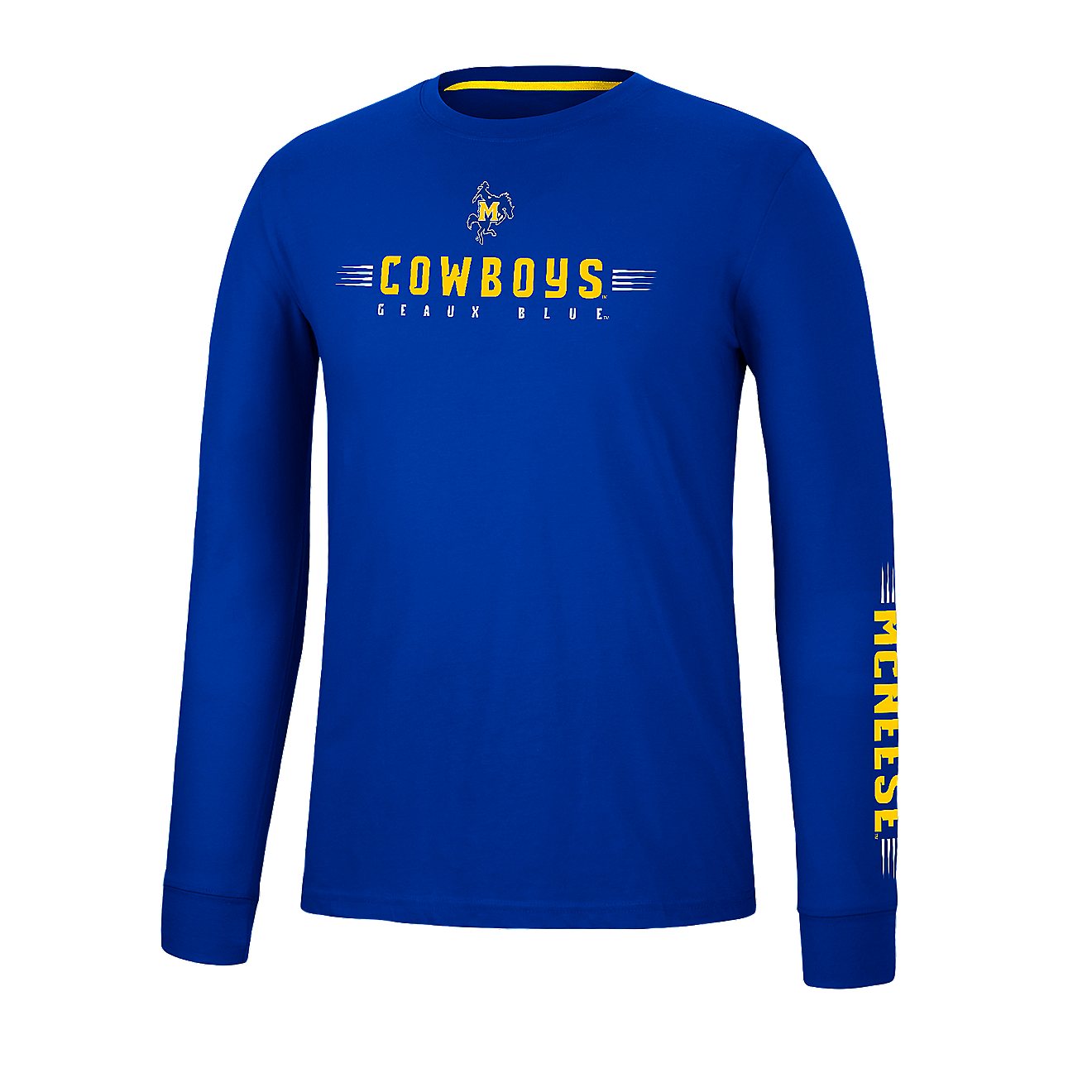 Colosseum Athletics Men’s McNeese State University Spackler Long Sleeve T-shirt                                                - view number 1