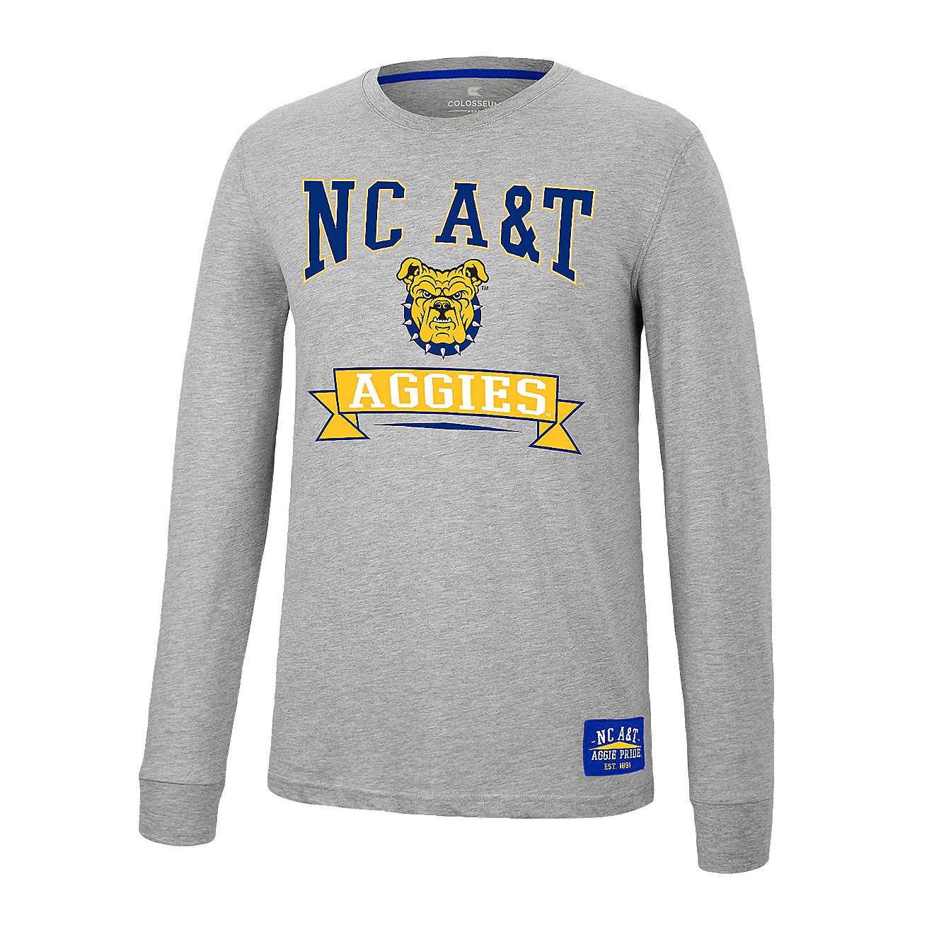 Colosseum Athletics Men's North Carolina A&T University Hey Everyone Graphic Long Sleeve T-shirt                                 - view number 1