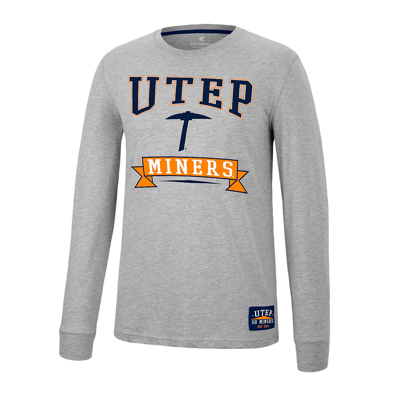 Colosseum Athletics Men's University of Texas at El Paso Hey Everyone Graphic Long Sleeve T-shirt                                - view number 1