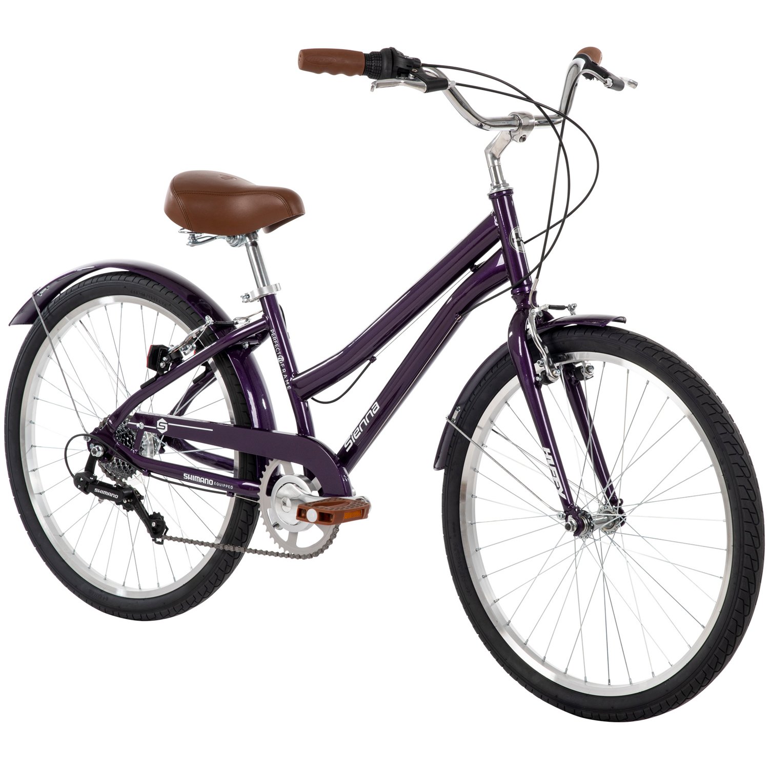 Huffy Girls Sienna 24 in 7 Speed Comfort Hybrid Bike Academy